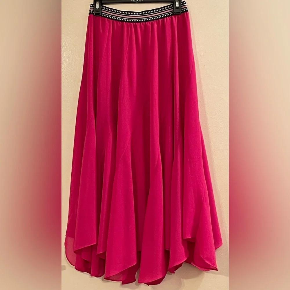 VANESSA VIRGINIA by ANTHROPOLOGIE Colima Maxi Skirt in Pink Rose - Picture 4 of 11
